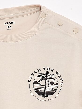Bedrukt T-shirt met korte mouwen - Makkelijk aan te trekken collectie