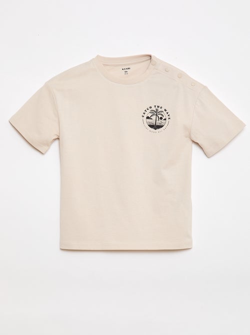 Bedrukt T-shirt met korte mouwen - Makkelijk aan te trekken collectie - Kiabi
