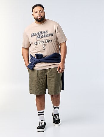 Bedrukt T-shirt met korte mouwen