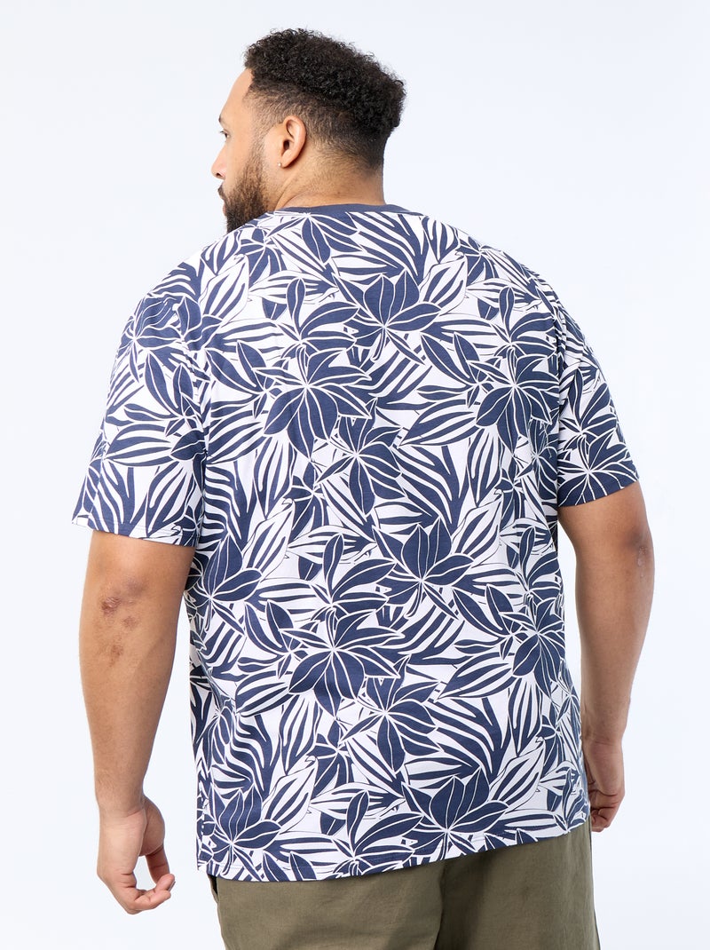Bedrukt T-shirt met korte mouwen Blauw - Kiabi