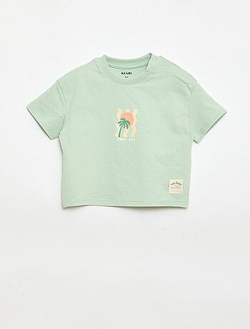 Bedrukt T-shirt met korte mouwen
