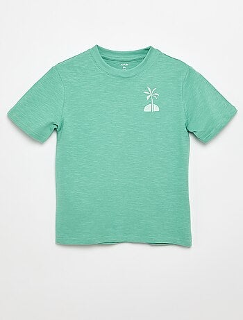 Bedrukt T-shirt met korte mouwen