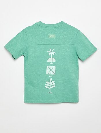 Bedrukt T-shirt met korte mouwen