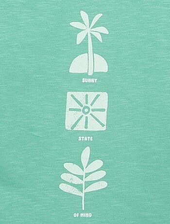 Bedrukt T-shirt met korte mouwen