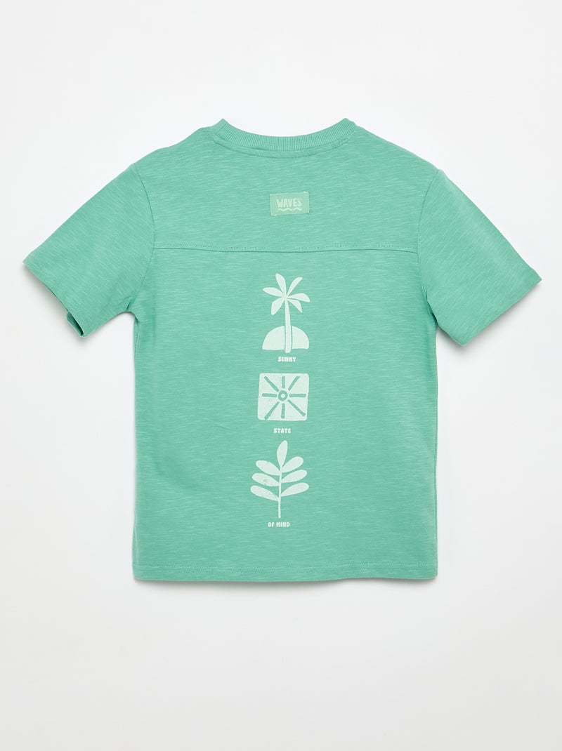 Bedrukt T-shirt met korte mouwen Groen - Kiabi