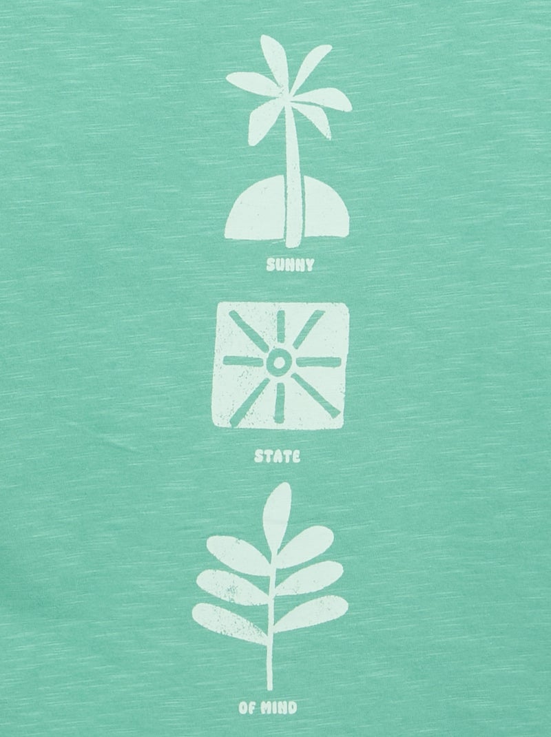 Bedrukt T-shirt met korte mouwen Groen - Kiabi