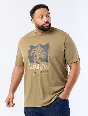 Bedrukt T-shirt met korte mouwen