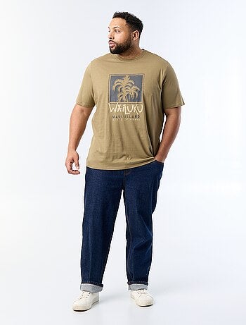 Bedrukt T-shirt met korte mouwen