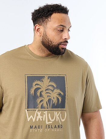 Bedrukt T-shirt met korte mouwen