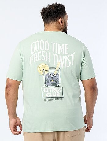 Bedrukt T-shirt met korte mouwen