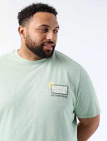 Bedrukt T-shirt met korte mouwen