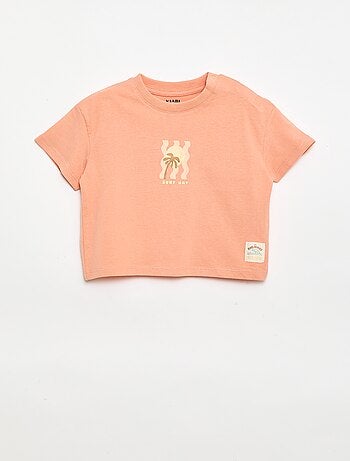 Bedrukt T-shirt met korte mouwen