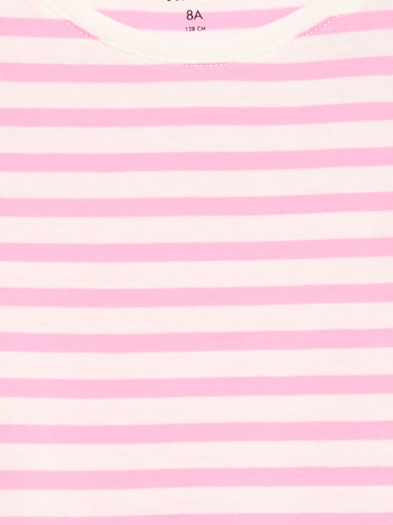 Bedrukt T-shirt met korte mouwen Rose - Kiabi