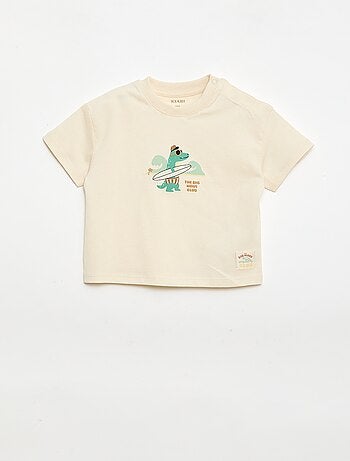 Bedrukt T-shirt met korte mouwen