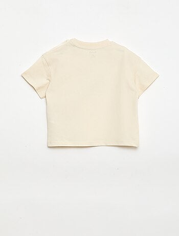 Bedrukt T-shirt met korte mouwen