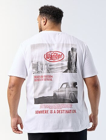 Bedrukt T-shirt met korte mouwen