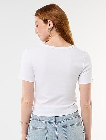 Bedrukt T-shirt met korte mouwen