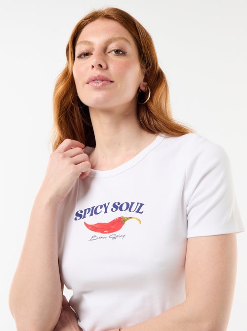 Bedrukt T-shirt met korte mouwen - Kiabi