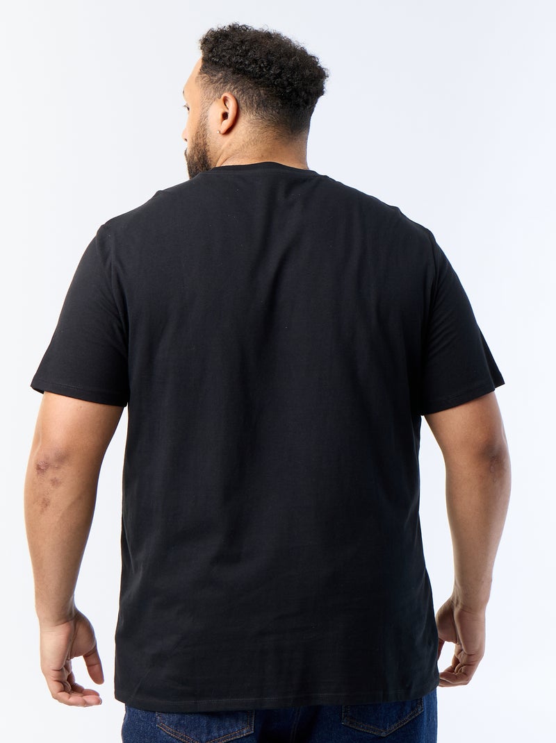 Bedrukt T-shirt met korte mouwen Zwart - Kiabi