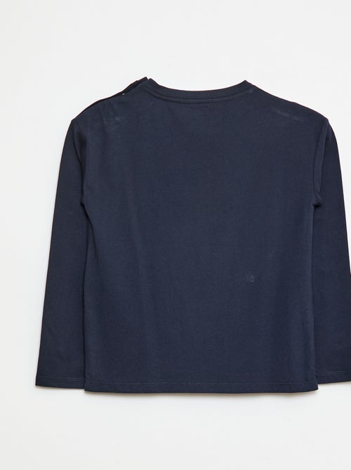 Bedrukt T-shirt met lange mouwen - gemakkelijk aan te trekken collectie - Kiabi