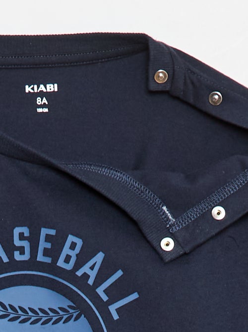 Bedrukt T-shirt met lange mouwen - gemakkelijk aan te trekken collectie - Kiabi