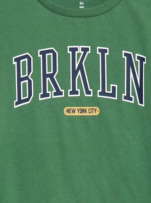 Bedrukt T-shirt met lange mouwen - gemakkelijk aan te trekken collectie - Kiabi