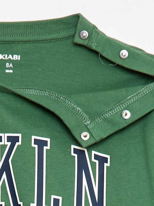 Bedrukt T-shirt met lange mouwen - gemakkelijk aan te trekken collectie - Kiabi