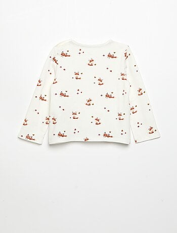 Bedrukt T-shirt met lange mouwen