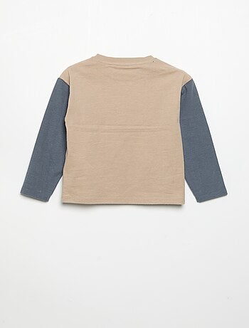Bedrukt T-shirt met lange mouwen