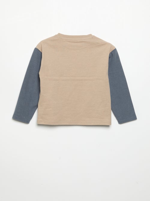 Bedrukt T-shirt met lange mouwen - Kiabi Bedrukt T-shirt met lange mouwen - Kiabi