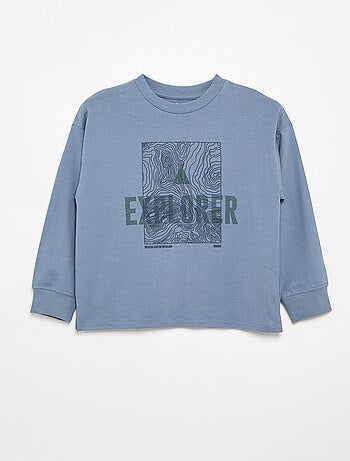 Bedrukt T-shirt met lange mouwen