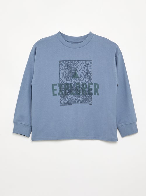 Bedrukt T-shirt met lange mouwen - Kiabi