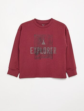 Bedrukt T-shirt met lange mouwen