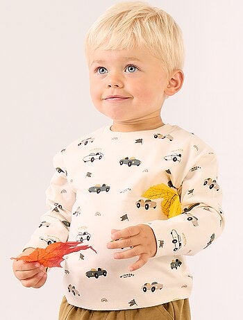 Bedrukt T-shirt met lange mouwen