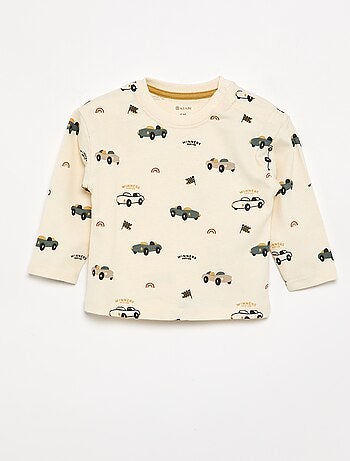 Bedrukt T-shirt met lange mouwen