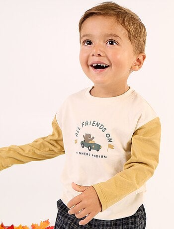 Bedrukt T-shirt met lange mouwen