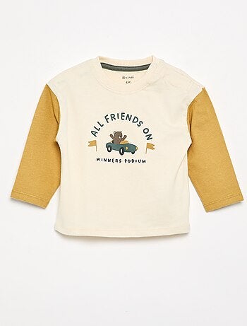 Bedrukt T-shirt met lange mouwen