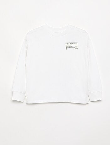 Bedrukt T-shirt met lange mouwen