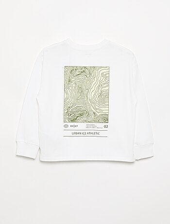Bedrukt T-shirt met lange mouwen