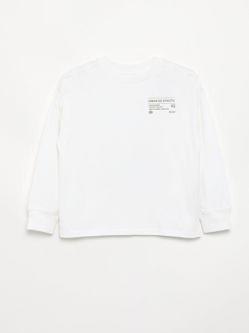 Bedrukt T-shirt met lange mouwen - Kiabi