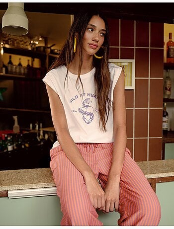 Bedrukt t-shirt, mo fashion