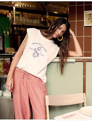 Bedrukt t-shirt, mo fashion