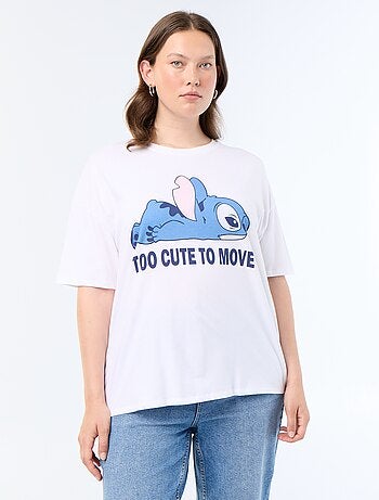 Bedrukt T-shirt 'Stitch'