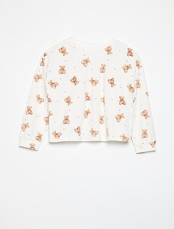Bedrukte 2-delige pyjama - Sweater + broek