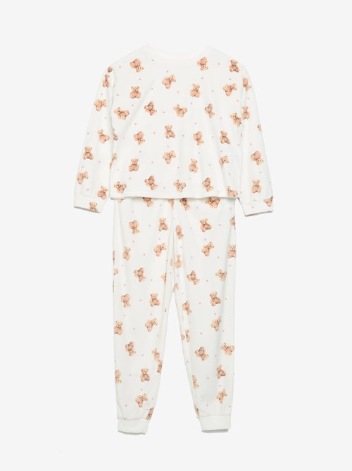 Bedrukte 2-delige pyjama - Sweater + broek - Kiabi