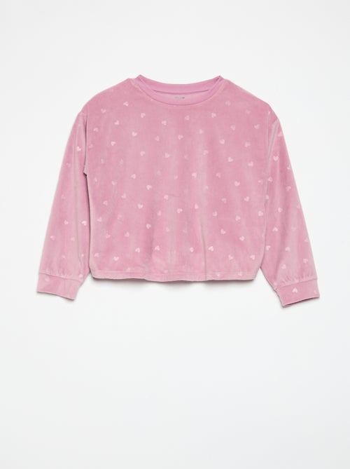 Bedrukte 2-delige pyjama - Sweater + broek - Kiabi