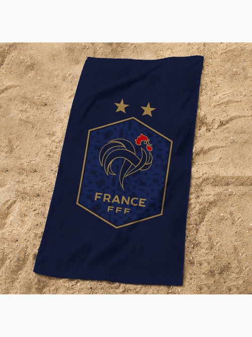 Bedrukte bad en strandhanddoek van 100% katoen, fff triomphe - Kiabi
