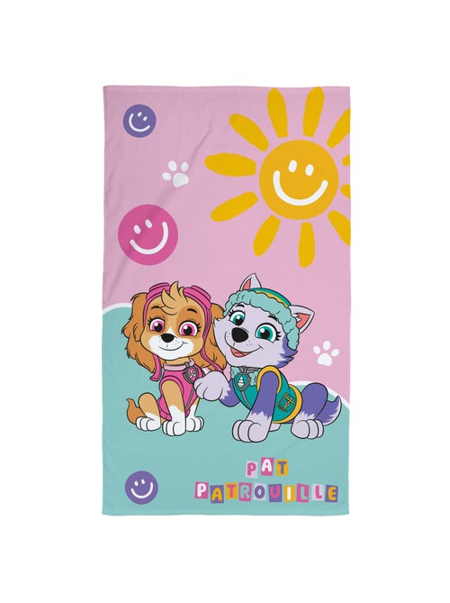 Bedrukte bad en strandhanddoek van 100% katoen, paw patrol soleil - Kiabi