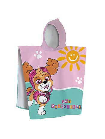 Bedrukte badcape van 100% katoen, paw patrol soleil