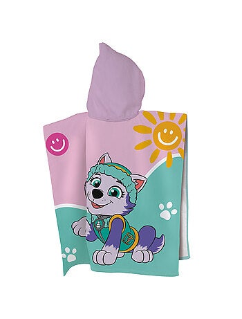 Bedrukte badcape van 100% katoen, paw patrol soleil